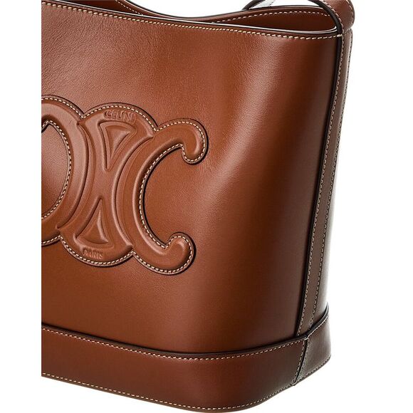 CELINE Small Leather Bucket Bag - Picture 3 of 4